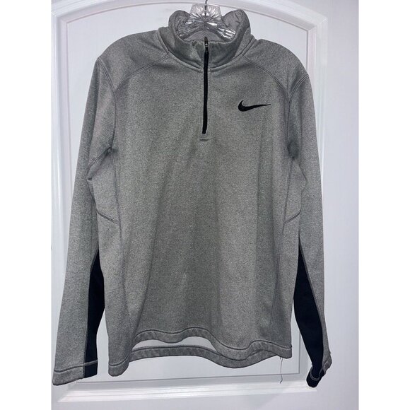 NIKE Therma Fit Quarter Zip Sweatshirt Top‎ Size Medium Color Gray - Picture 2 of 4